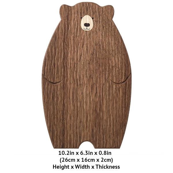 Papa Baby Mama Bär Holz Servierplatte Schneidebrett | Karnz