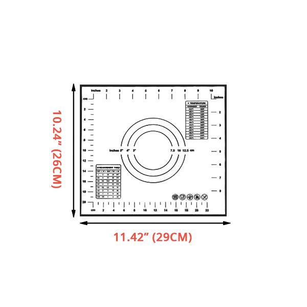 Pastry Measurements Silikon Antihaft Backmatte | Karnz