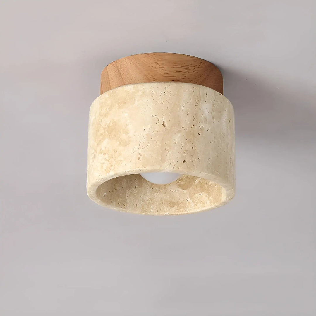 Rustikale Travertin Deckenlampe - TravaGlow | Karnz
