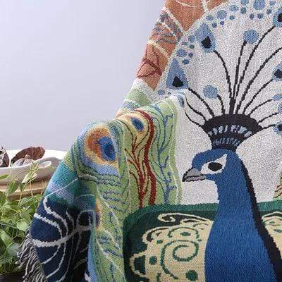 Pfau Wurf Garn Decke Karnz