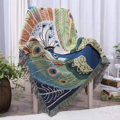 Pfau Wurf Garn Decke Karnz
