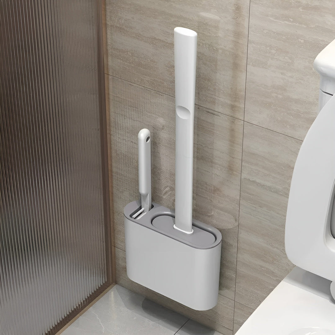 Silikon-Toilettenbürste mit Wandhalterung – Hygienisch & Langlebig | Ideal für Badezimmer & Gäste-WC