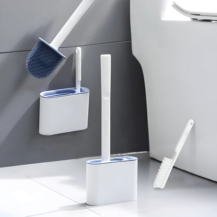 Silicon Toilettenbürste mit Wandhalterung – Hygienisch & Langlebig | Perfekt für Badezimmer & Gästetoilette | Karnz