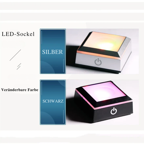 Personalisierte Kristallkugel mit Haustierfoto & LED-Basis Karnz