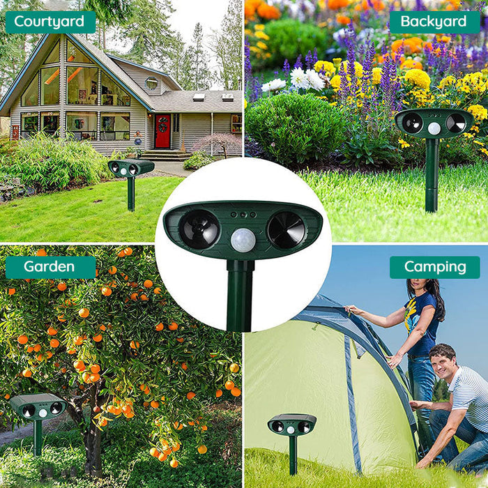 Sandsberg | Waschbär Outdoor Ultrasonic Repeller - Solarbetriebener Ultrasonic Tier- und Schädlingabwehr - Befreien Sie sich innerhalb von 48 Stunden von Waschbären