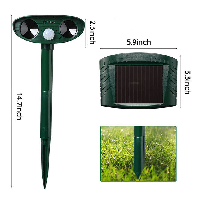 Karnz | Waschbär Outdoor Ultrasonic Repeller - Solarbetriebener Ultrasonic Tier- und Schädlingabwehr - Befreien Sie sich innerhalb von 48 Stunden von Waschbären