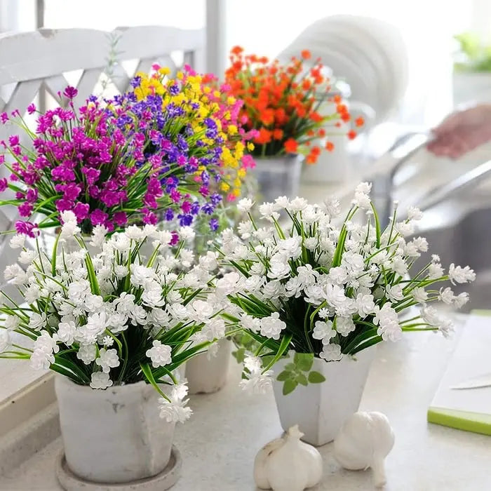 Pflegeleichte künstliche Outdoor-Blumen – Realistisch und UV-beständig (7er-Pack)
