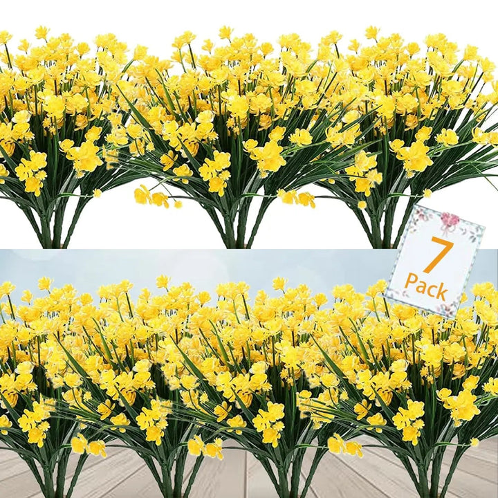 Pflegeleichte künstliche Outdoor-Blumen – Realistisch und UV-beständig (7er-Pack)