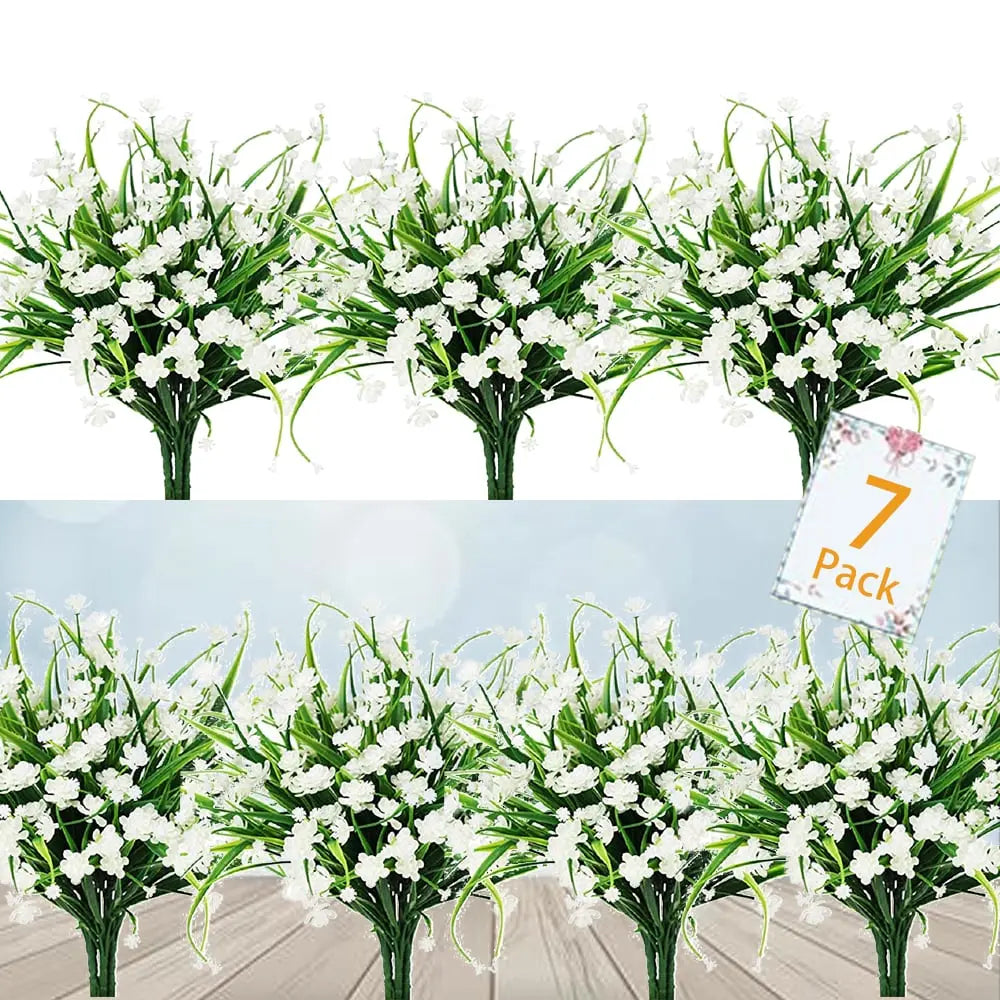 Pflegeleichte künstliche Outdoor-Blumen – Realistisch und UV-beständig (7er-Pack)