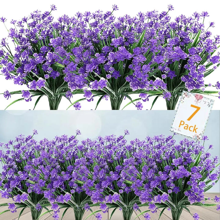 Pflegeleichte künstliche Outdoor-Blumen – Realistisch und UV-beständig (7er-Pack)
