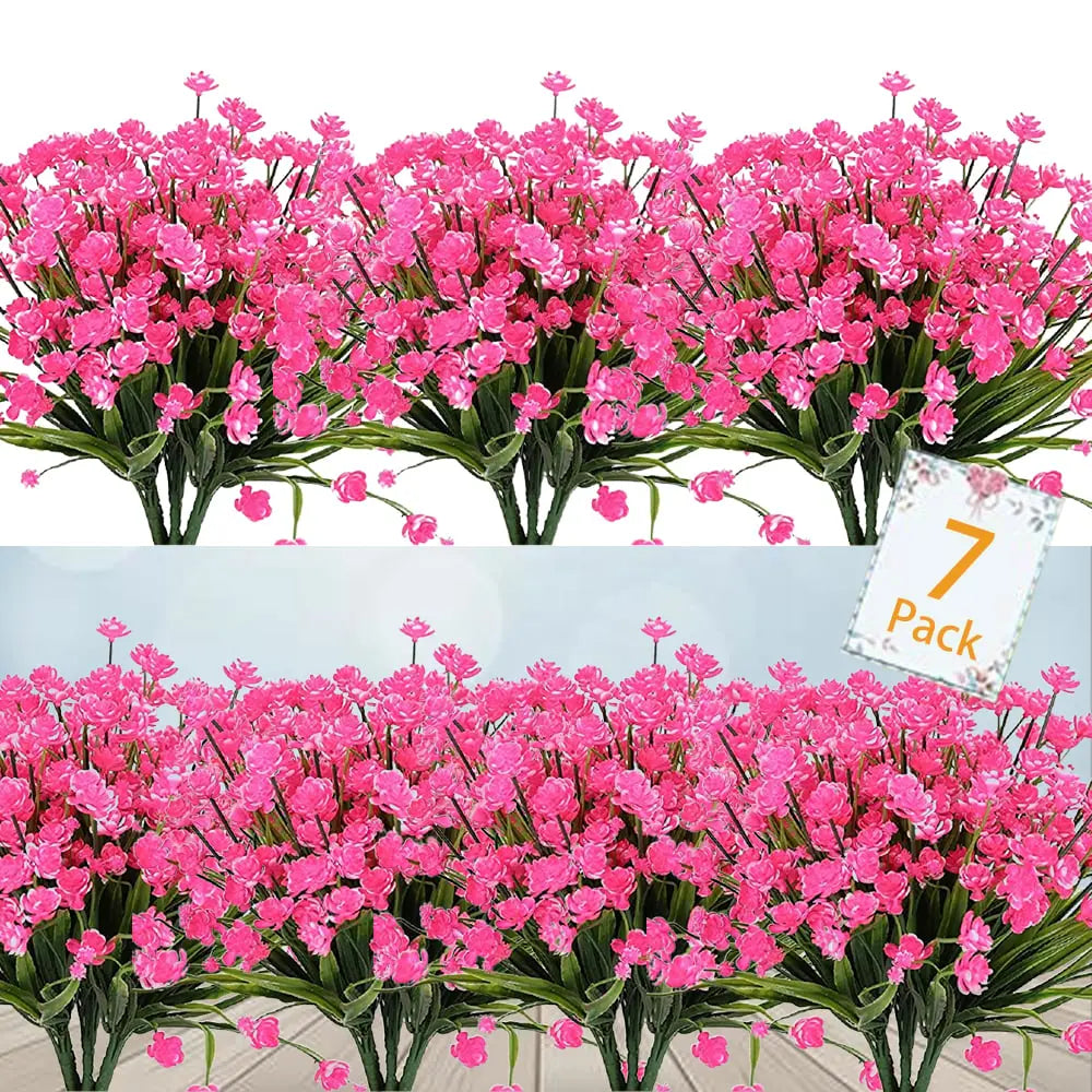 Pflegeleichte künstliche Outdoor-Blumen – Realistisch und UV-beständig (7er-Pack)