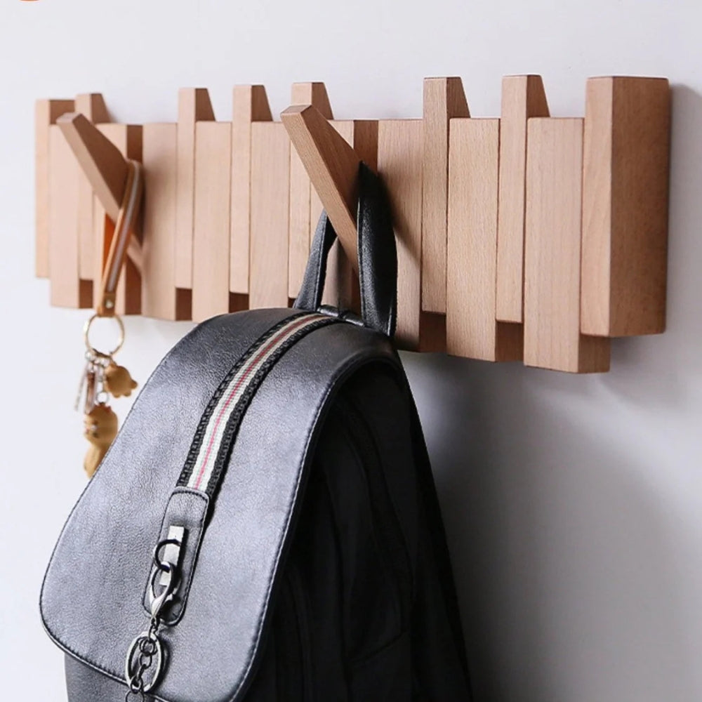 Klappbarer Wandhaken aus Holz für Klaviertüren