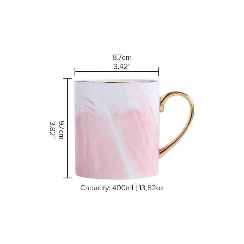 Goldrandige Marmor Kaffeetasse | Karnz