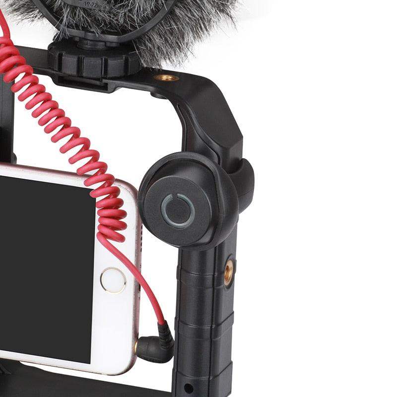 VideoGrip Smartphone-Stabilisator – Professioneller Filmkäfig mit Blitzschuhhalterungen