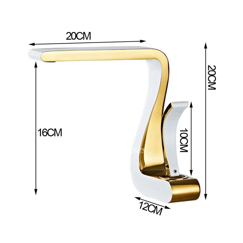 Polierte Gold Badezimmerarmaturen Einhebel Luxus Messing Weiß Modern Ein Loch