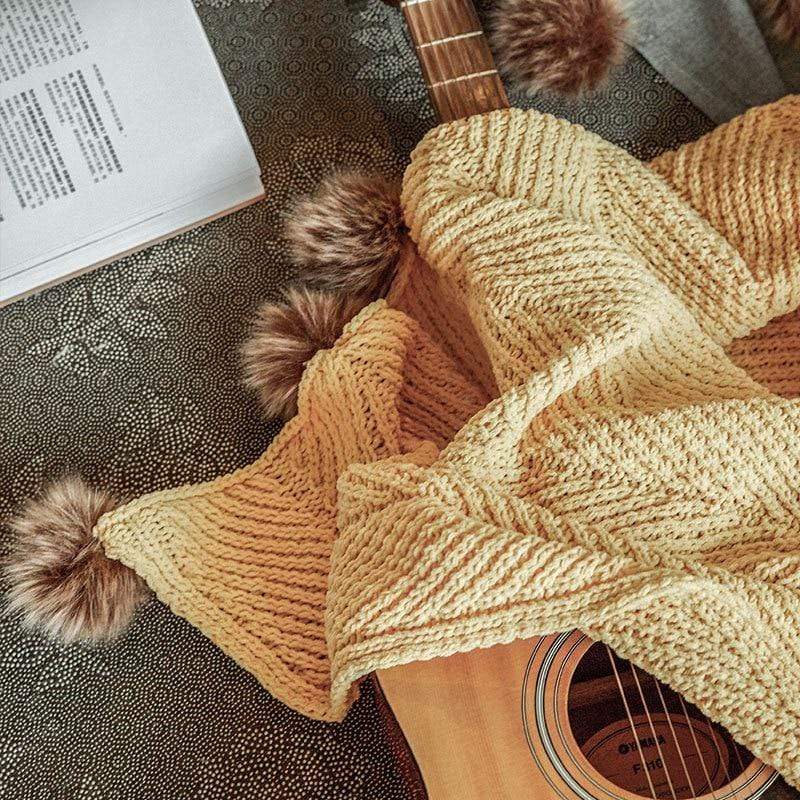 Pom Pom Chenille Decken Karnz