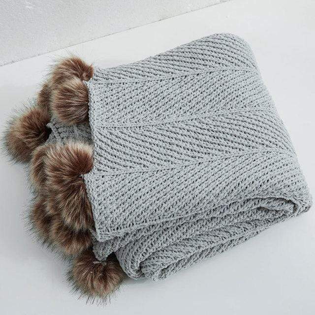 Pom Pom Chenille Decken Karnz