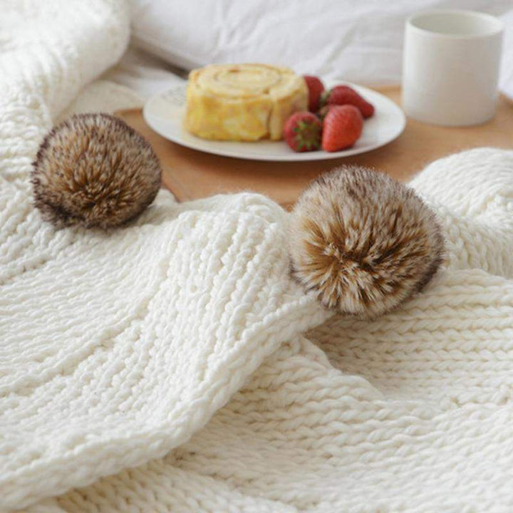 Pom Pom Chenille Decken Karnz