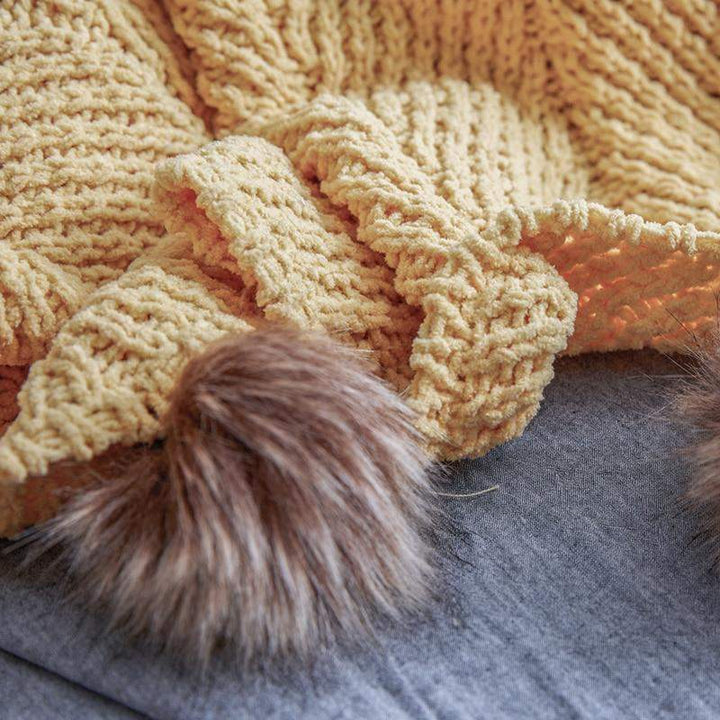 Pom Pom Chenille Decken Karnz