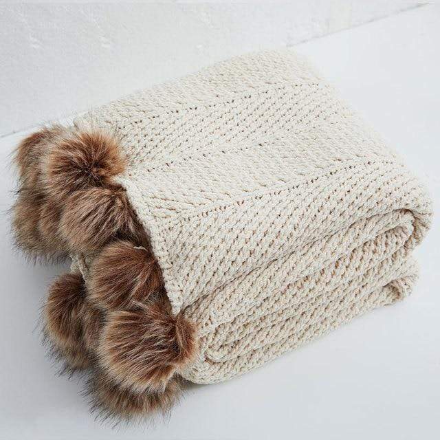 Pom Pom Chenille Decken Karnz