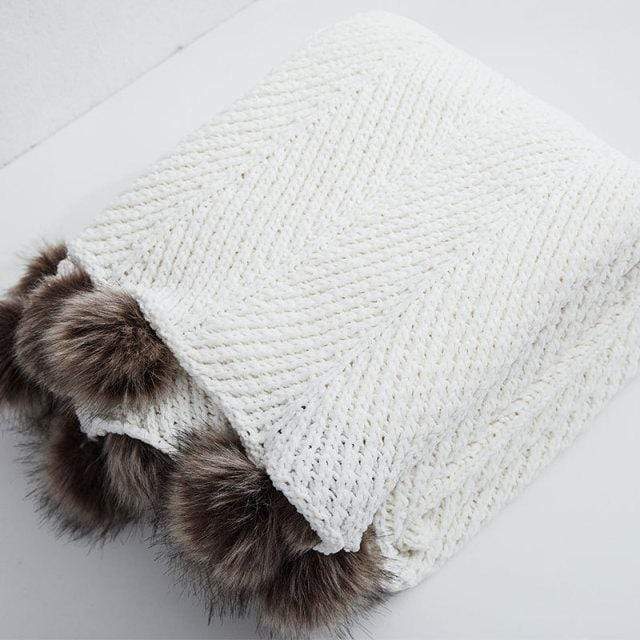 Pom Pom Chenille Decken Karnz