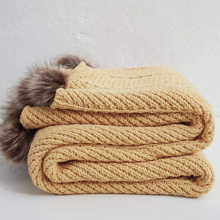 Pom Pom Chenille Decken Karnz
