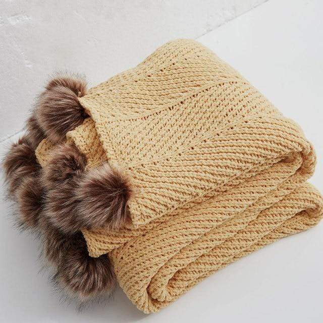 Pom Pom Chenille Decken Karnz