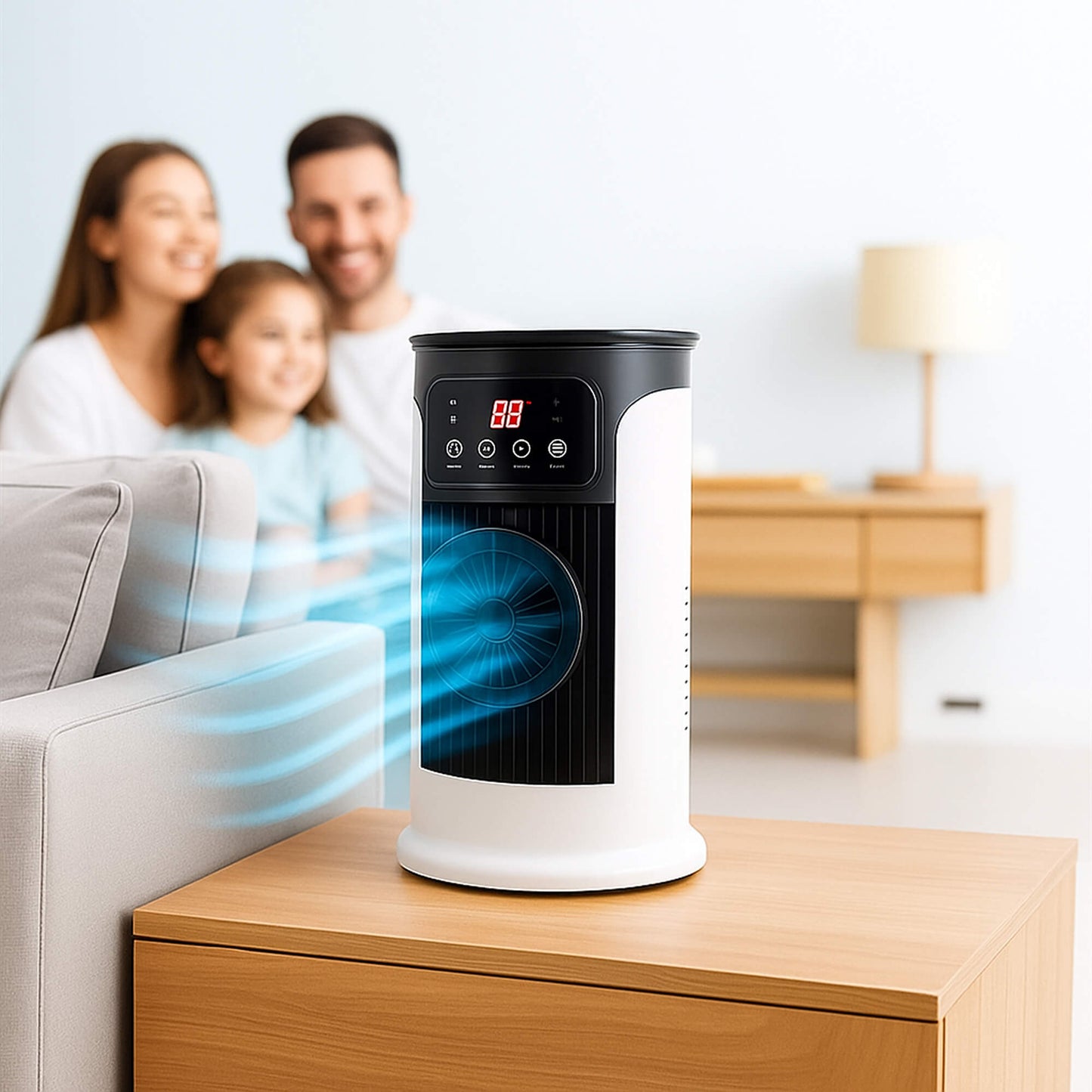 Tragbare Klimaanlage | Fensterlos, energieeffizient und ideal für den Einsatz im Home Office und im Wohnheim | Karnz