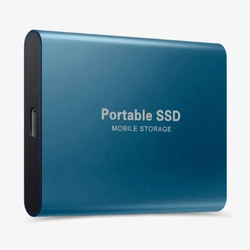 Tragbare externe SSD mit USB-C-Anschluss, stoßfestem Aluminiumgehäuse