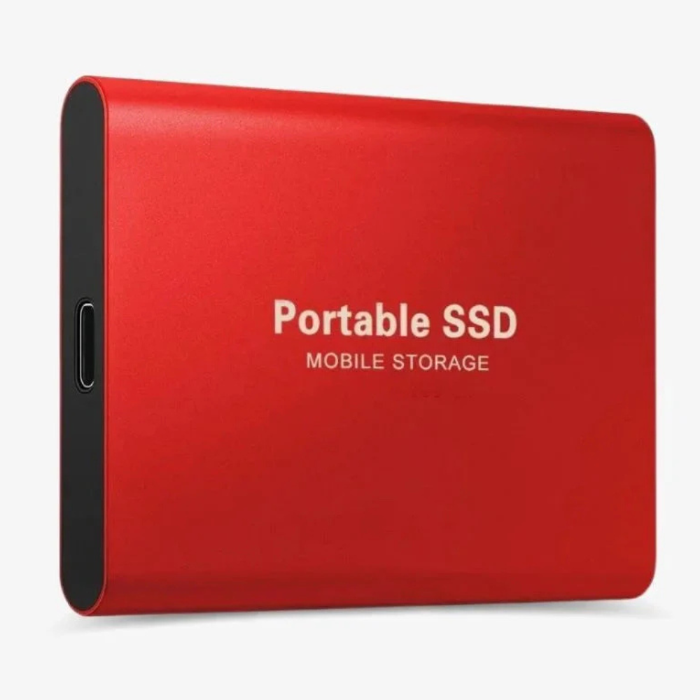 Tragbare externe SSD mit USB-C-Anschluss, stoßfestem Aluminiumgehäuse