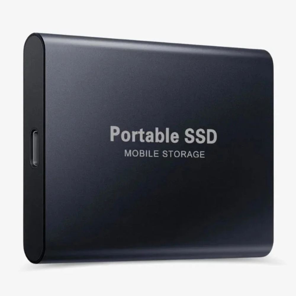 Tragbare externe SSD mit USB-C-Anschluss, stoßfestem Aluminiumgehäuse