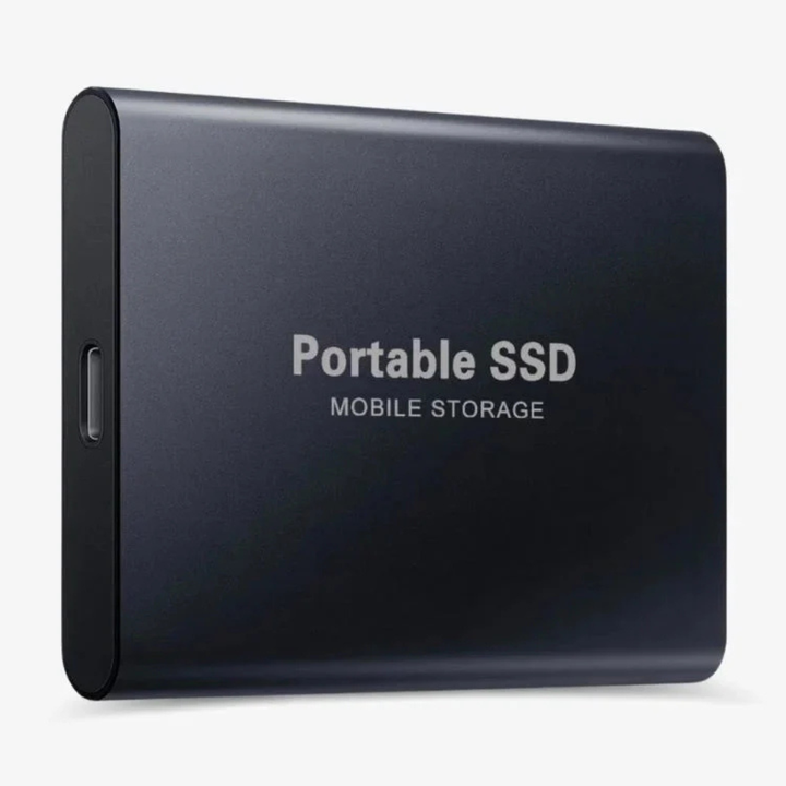 Tragbare externe SSD mit USB-C-Anschluss, stoßfestem Aluminiumgehäuse