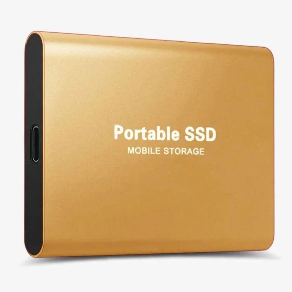 Tragbare externe SSD mit USB-C-Anschluss, stoßfestem Aluminiumgehäuse
