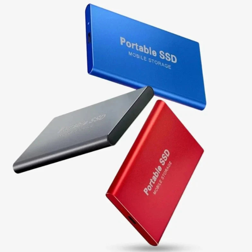 Tragbare externe SSD mit USB-C-Anschluss, stoßfestem Aluminiumgehäuse