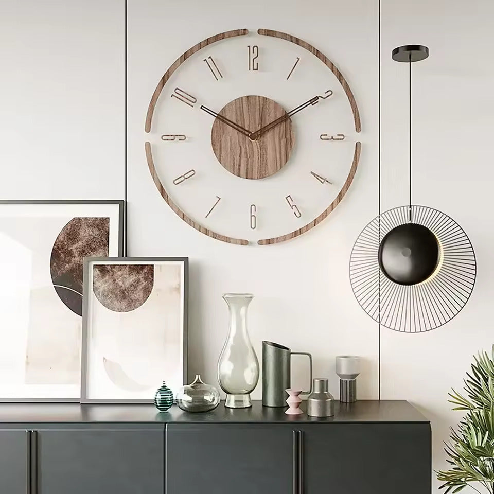 Nordische Holz-Wanduhr – Zeitlose Minimalismus | Karnz