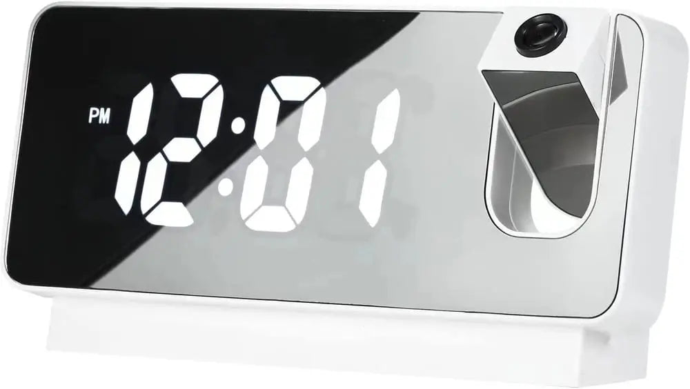 Projektions-Wecker mit Spiegeldisplay und großem LED-Bildschirm