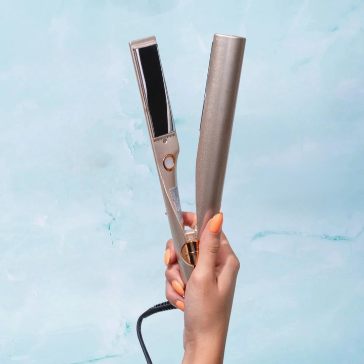 Karnz | 2 in 1 Glätteisen mit Keramiktellern und Temperaturkontrolle – Das beste Haarglätteisen für Wellen, Locken, Brötchen