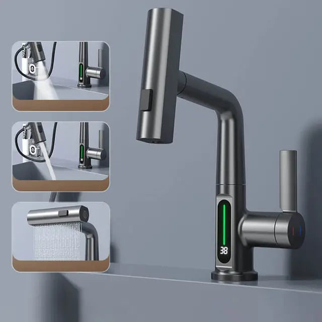 3-in-1 ausziehbarer intelligenter Wasserfall | Karnz