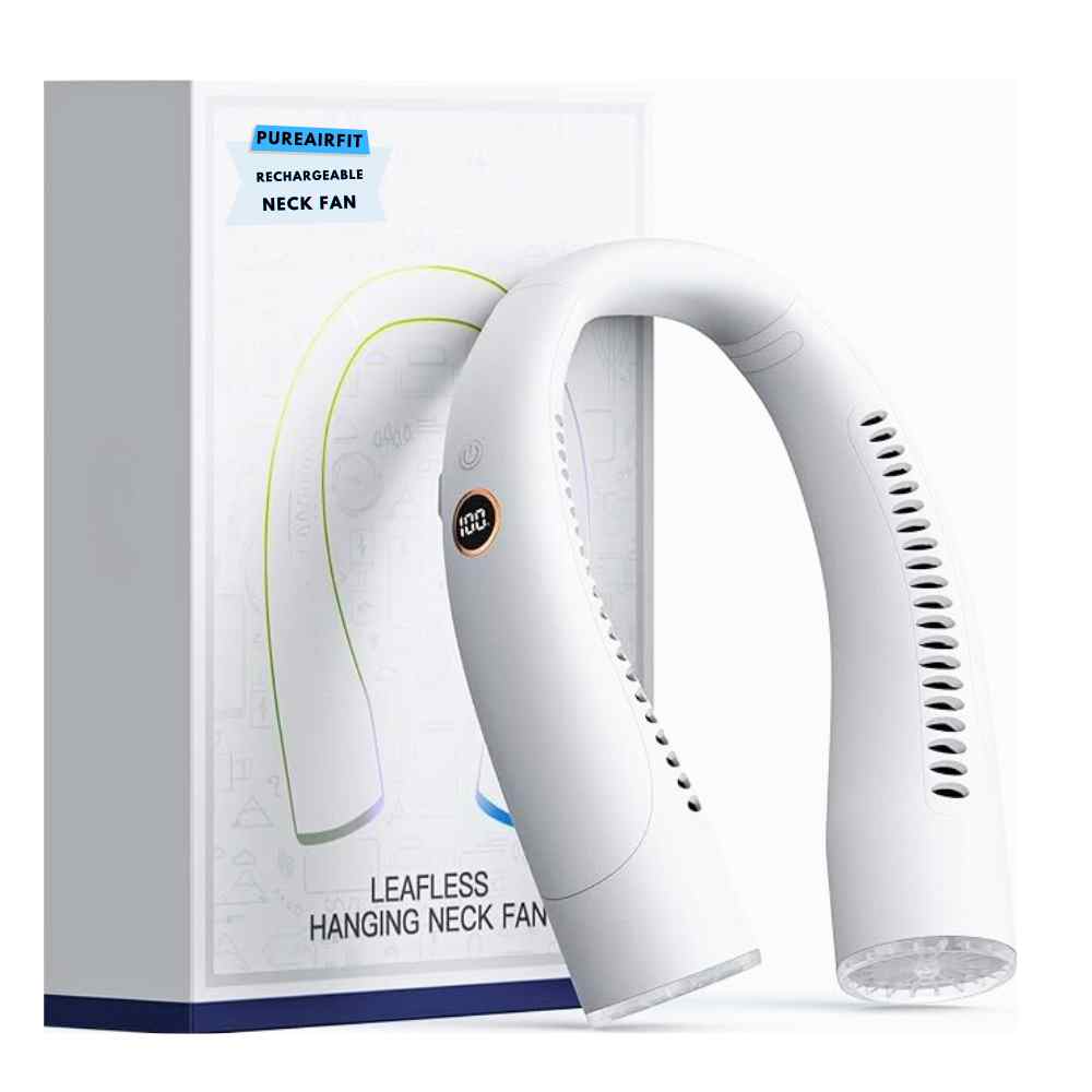 Bladeless Tragbarer Halsventilator mit 3 Geschwindigkeiten Silent Kühlung 4000 mAh Rechargeable | Karnz