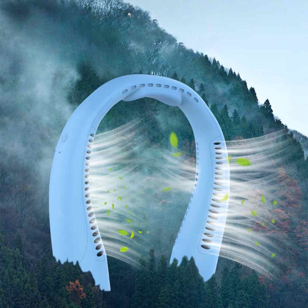 Bladeless Tragbarer Halsventilator mit 3 Geschwindigkeiten Silent Kühlung 4000 mAh Rechargeable | Karnz