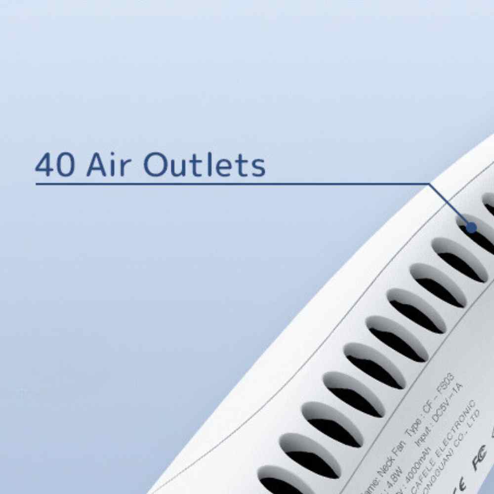 Bladeless Tragbarer Halsventilator mit 3 Geschwindigkeiten Silent Kühlung 4000 mAh Rechargeable | Karnz