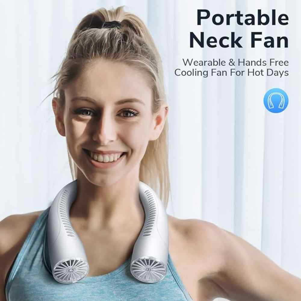 Bladeless Tragbarer Halsventilator mit 3 Geschwindigkeiten Silent Kühlung 4000 mAh Rechargeable | Karnz