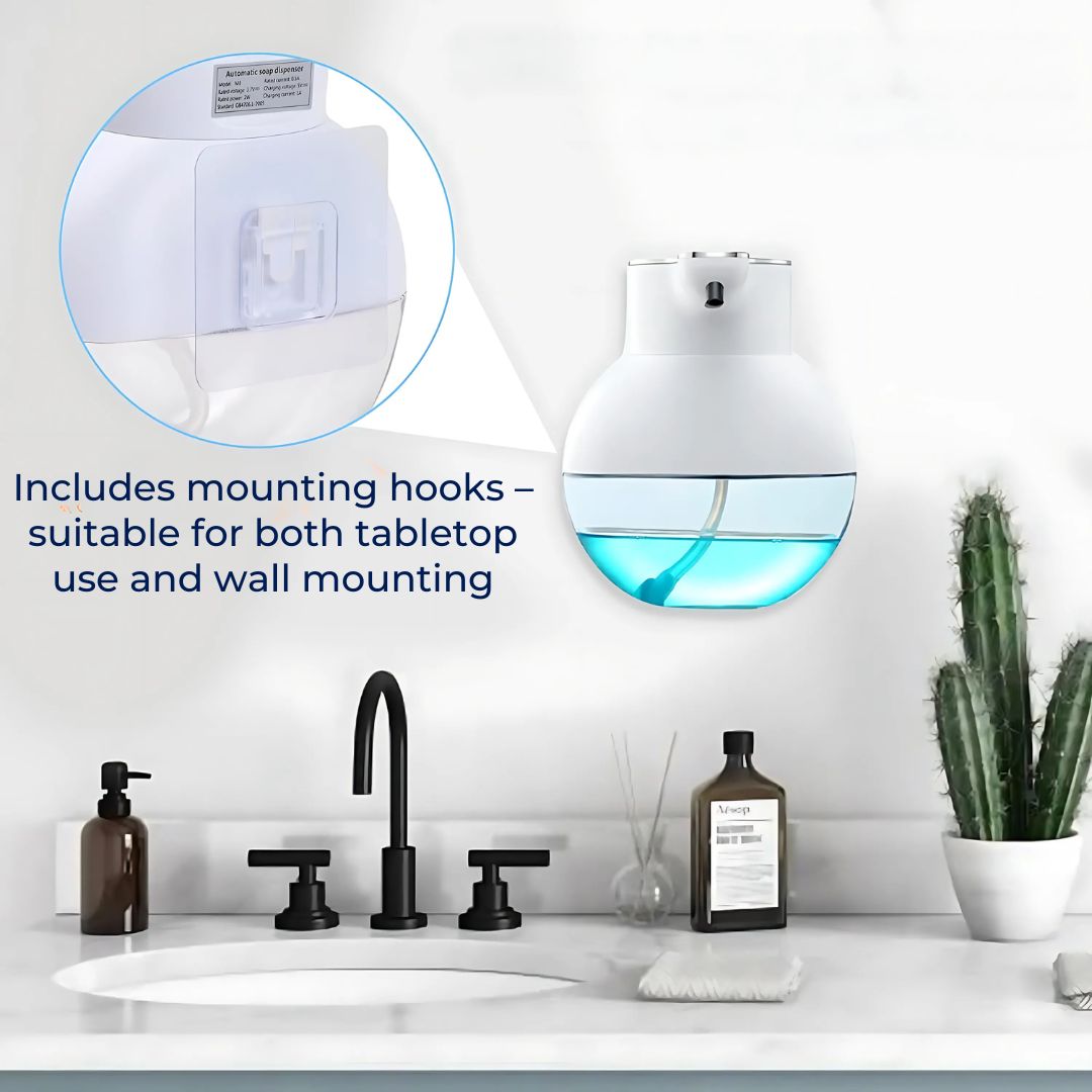 PureFoam | Touchless Schaumseifenspender – Infrarotsensor – IPX5 wasserdicht – USB wiederaufladbar Hygiene Karnz
