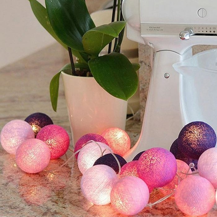 Fröhliche Baumwolle Licht Ball Girlande - LumiBall | Karnz