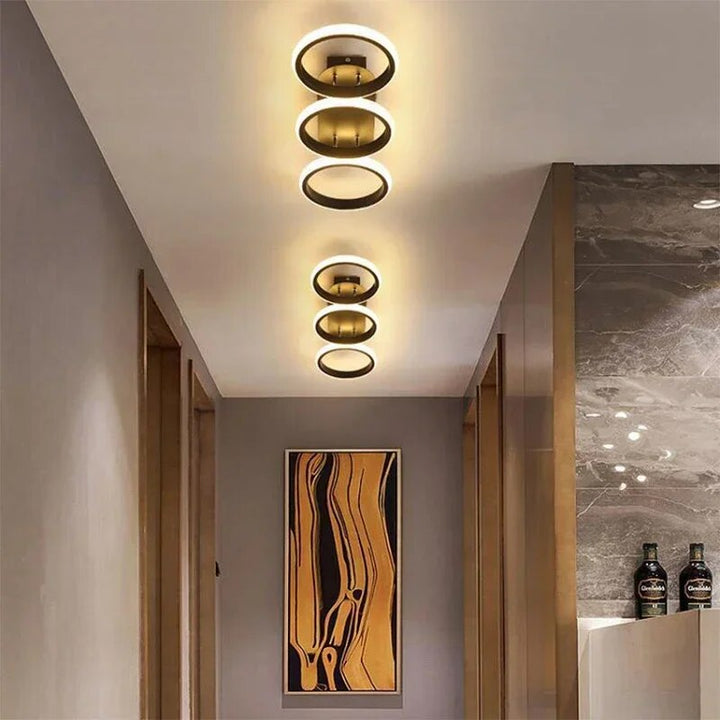 Moderner LED Ring-Kronleuchter – Minimalistische Deckenleuchte für Wohnzimmer und Essbereich | Karnz