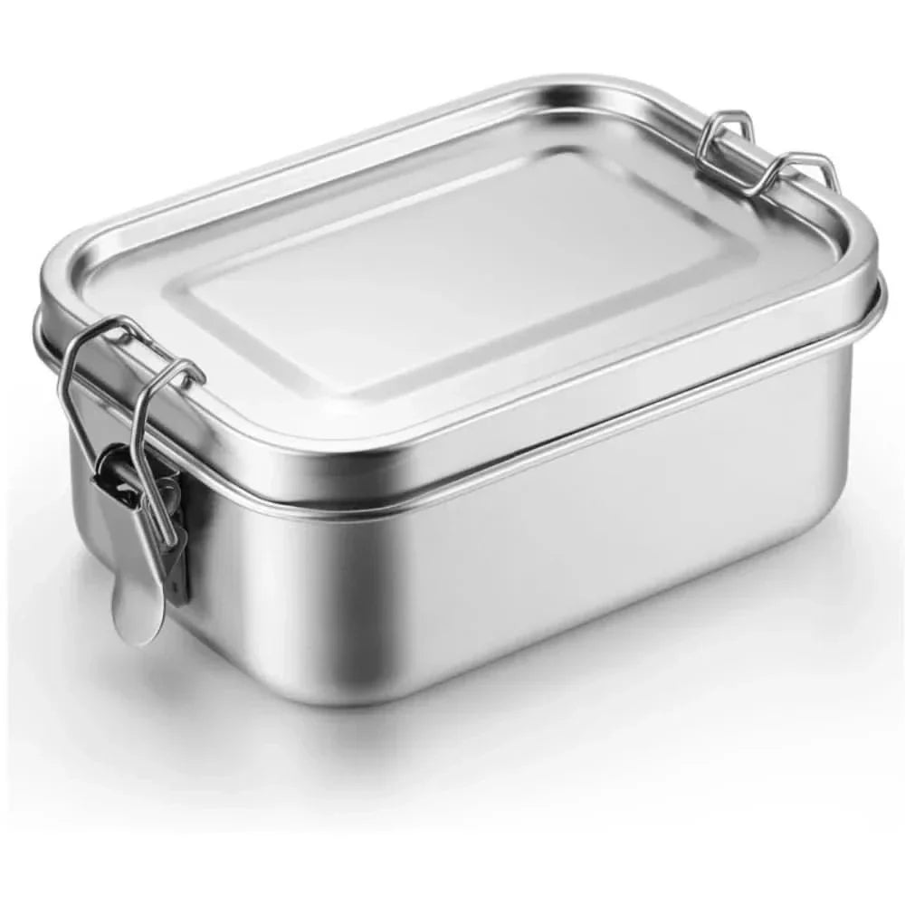 RVS Bento-Lunchbox 800 ml – Auslaufsicher, Fächer, Spülmaschinenfest