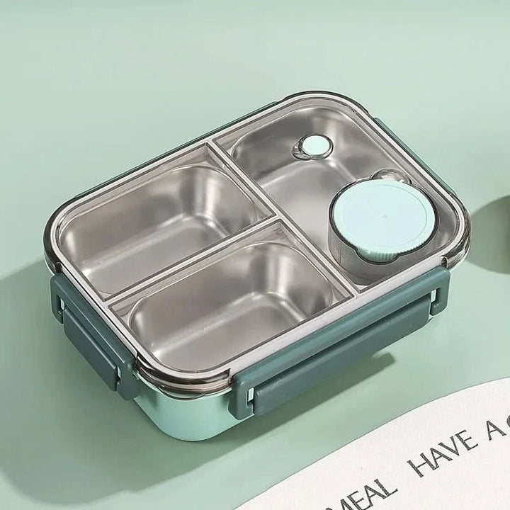 Auslaufsichere Edelstahl-Lunchbox mit Besteck (850 ml) – Für Arbeit, Schule und unterwegs