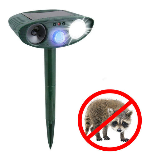 Karnz |  Waschbär Outdoor Ultrasonic Repeller - Solarbetriebener Ultrasonic Tier- und Schädlingabwehr - Befreien Sie sich innerhalb von 48 Stunden von Waschbären