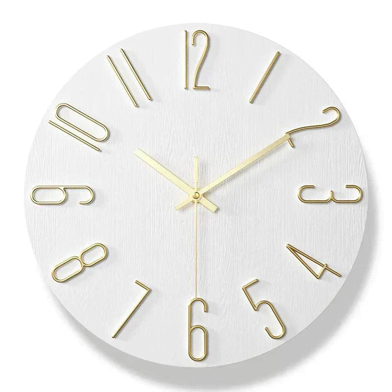 Karnz | Rahmenlose Wanduhr aus Holz – Nordische Minimalistische Stille Uhr für Modernes Wohndekor