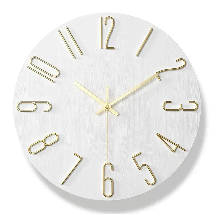 Karnz | Rahmenlose Wanduhr aus Holz – Nordische Minimalistische Stille Uhr für Modernes Wohndekor